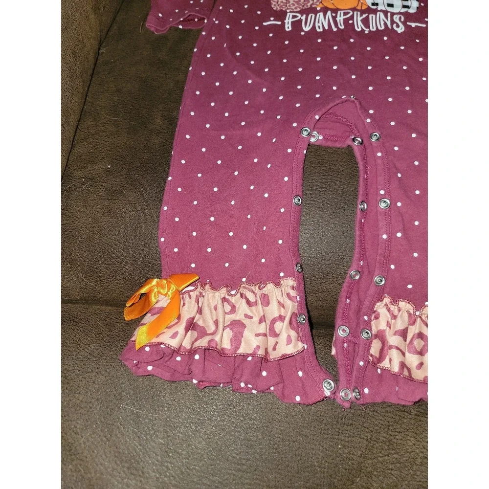 Boutique fall autumn Halloween farm fresh pumpkins romper 18 24 months